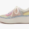 Lace Up Platform Woven Sneakers Comfortable Casual Fashion Sneaker Low Top Chunky Walking Shoes - Image 2