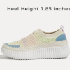 Platform Sneakers for Women Slip on Knit Chunky Fashion Casual Retro Braided Tennis Lightweight Walking Shoes - Image 2