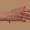 14K Gold Plated Cubic Zirconia Classic Tennis Bracelet | Gold Bracelets for Women | 4mm CZ, Size 6.5-7.5 Inch - Image 2