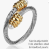 Cable Ring, a Cuff Pearl Ring Designed to Fit Finger Circumference Between 70mm-90mm - Image 2